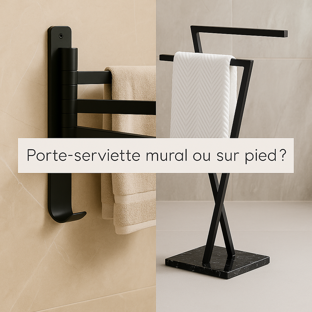 Porte-serviette mural ou sur pied : lequel choisir pour votre salle de bain ?