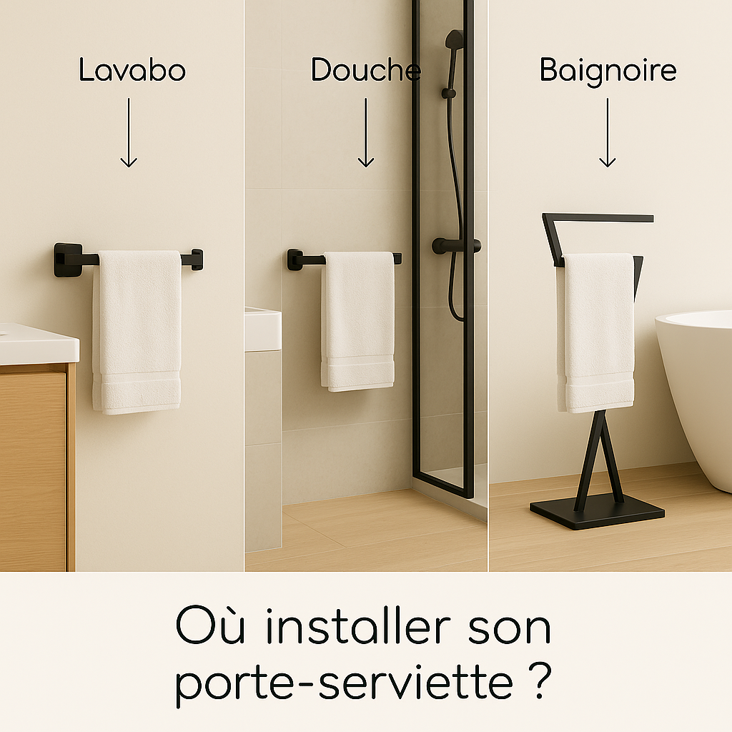 Où installer un porte-serviette dans sa salle de bain pour un confort optimal ?