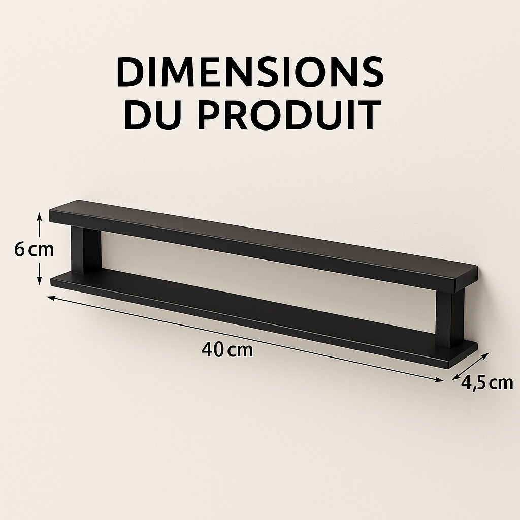 Porte-serviette mural adhésif en inox