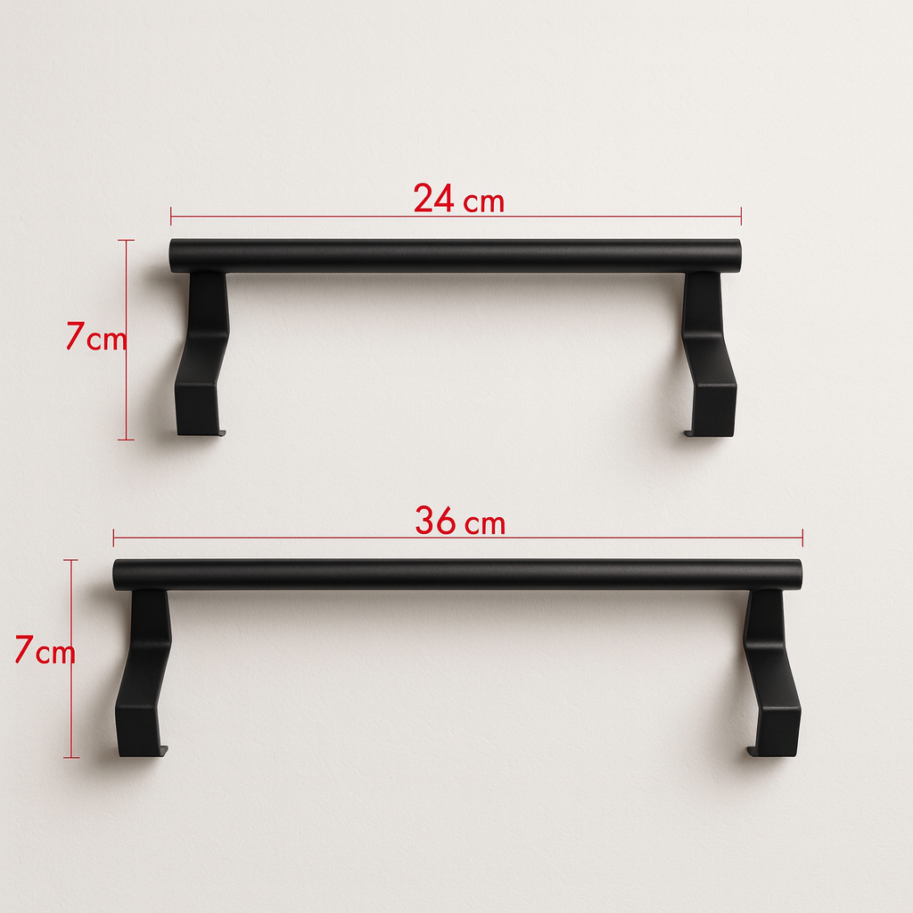 Porte-serviettes noir pour armoire